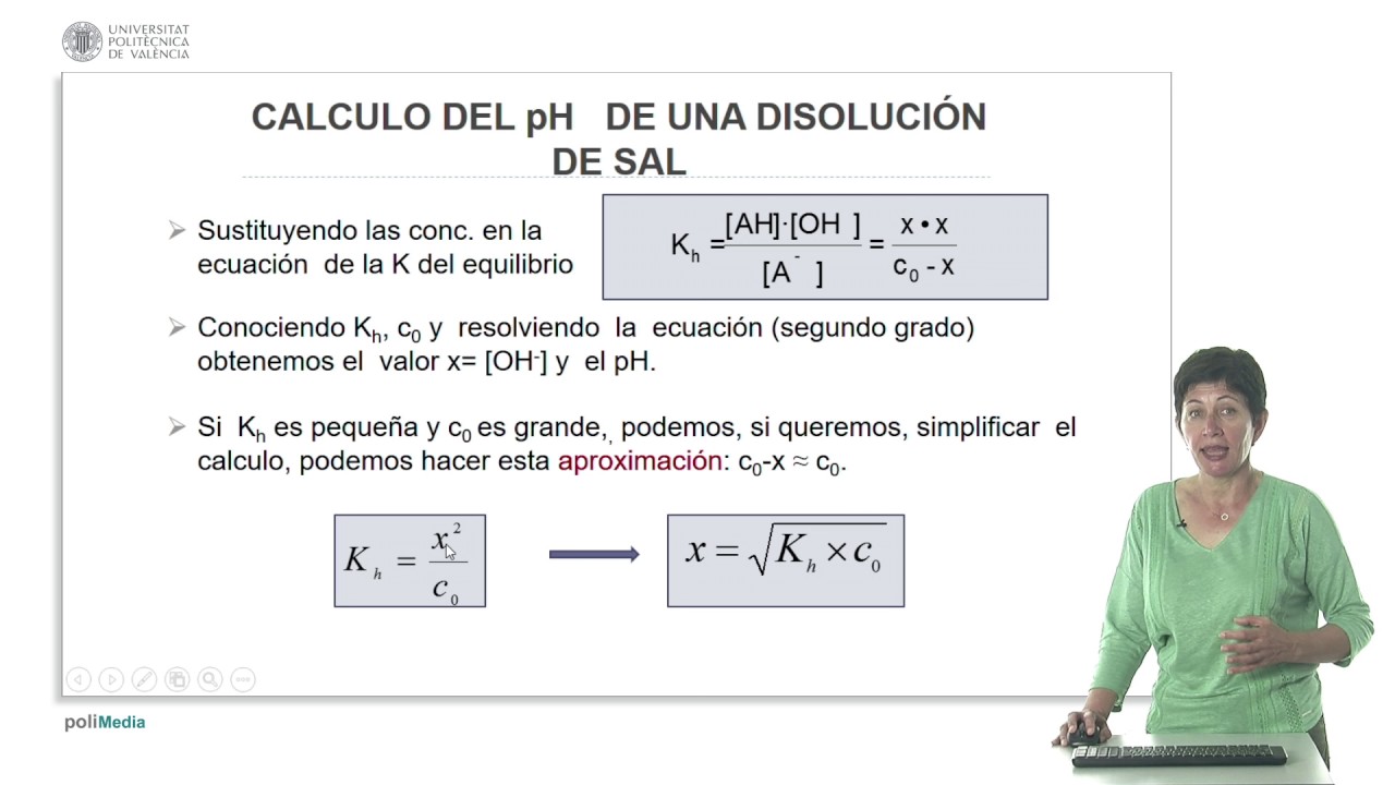 Lección 4. Cálculo del pH de una sal. | 8/24 | UPV