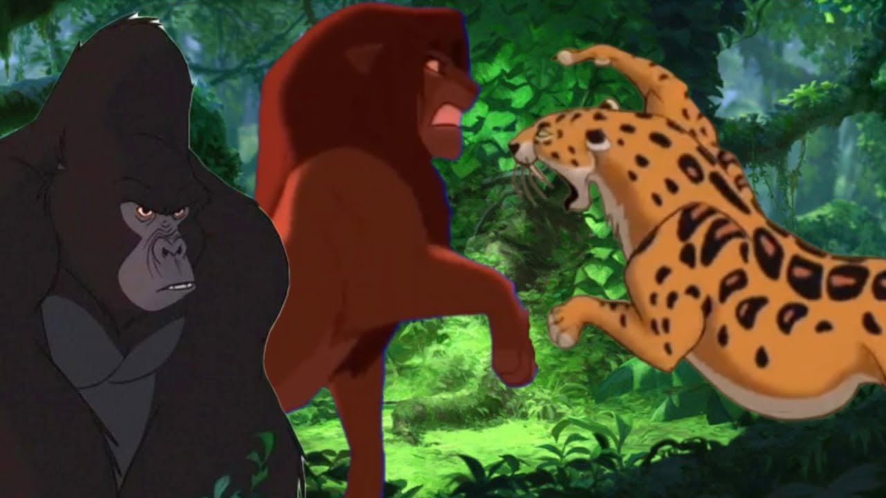 Simba and Kerchak vs Sabor
