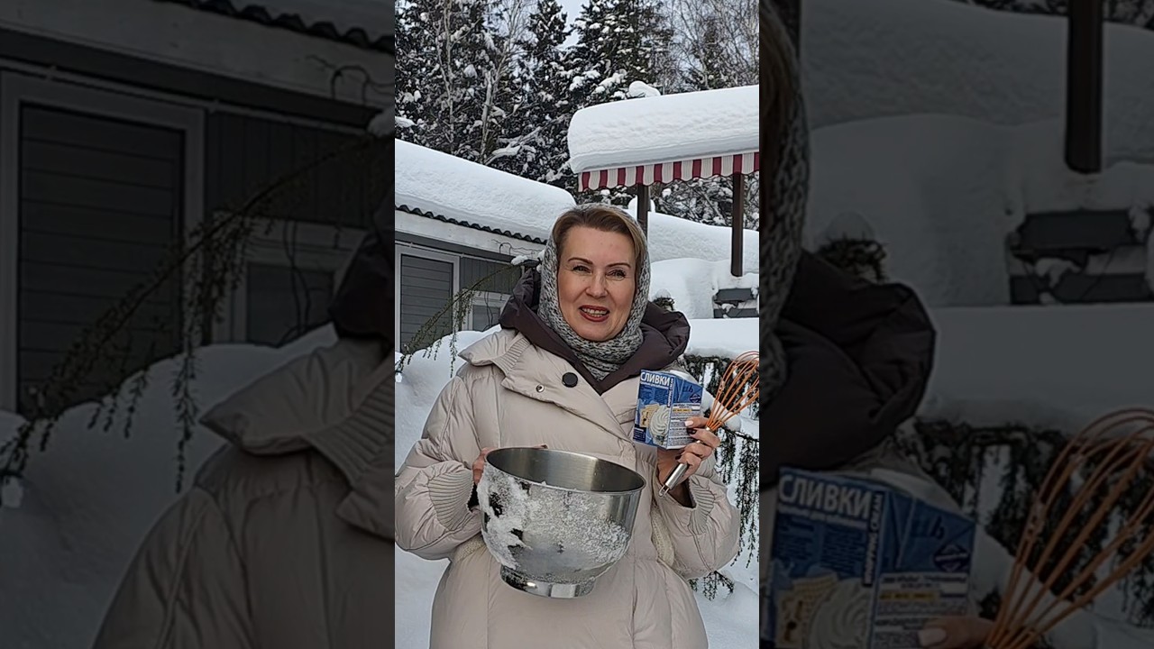 Сливки плюс снег равно пломбир!Трендовое мороженое #мороженоевснегу #мороженоепломбир #ташамуляр