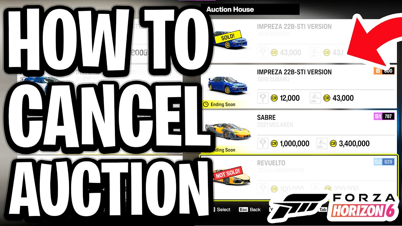 How To Cancel My Auction (Is It Possible to Stop Auction Early) In Forza Horizon 6 - Full Guide