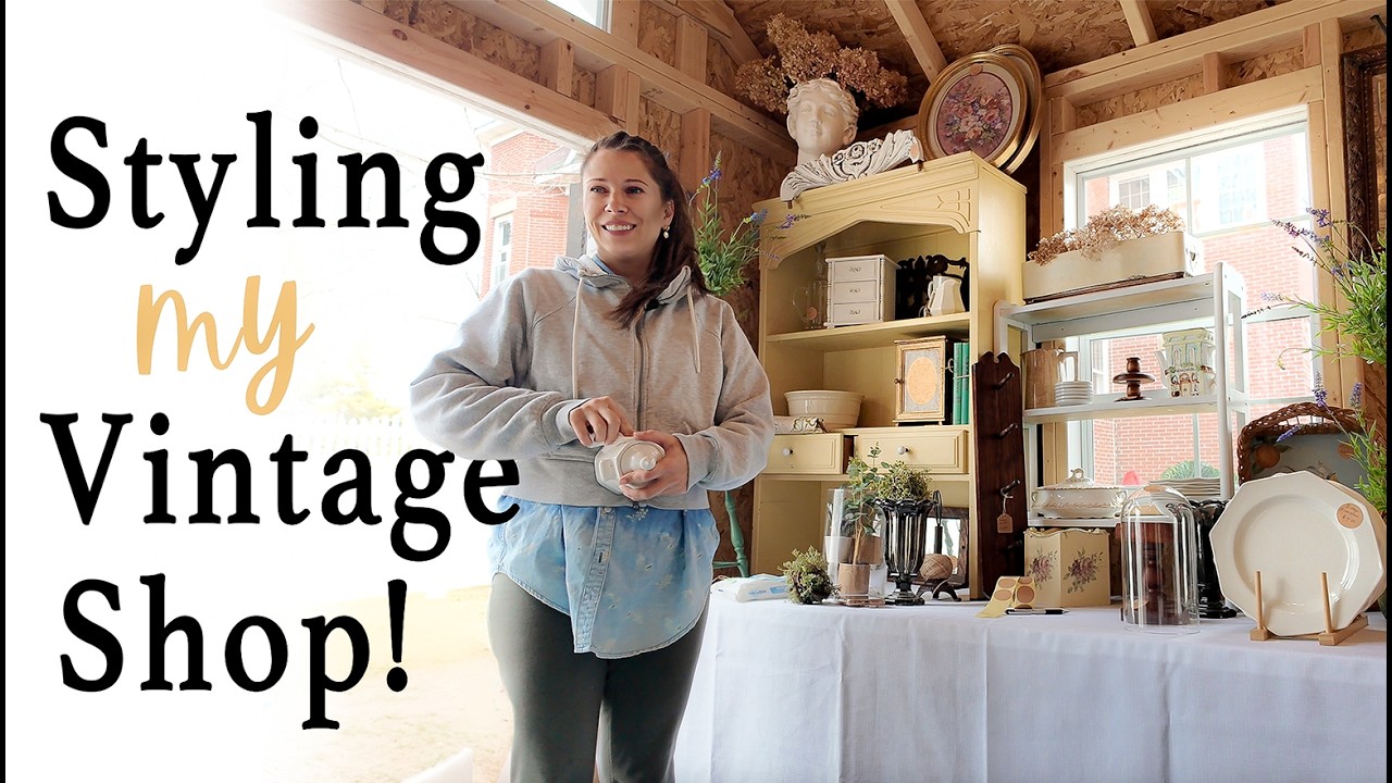 Set Up My Vintage Shop with Me and Organize Around the House for Spring (with Temu Finds)!