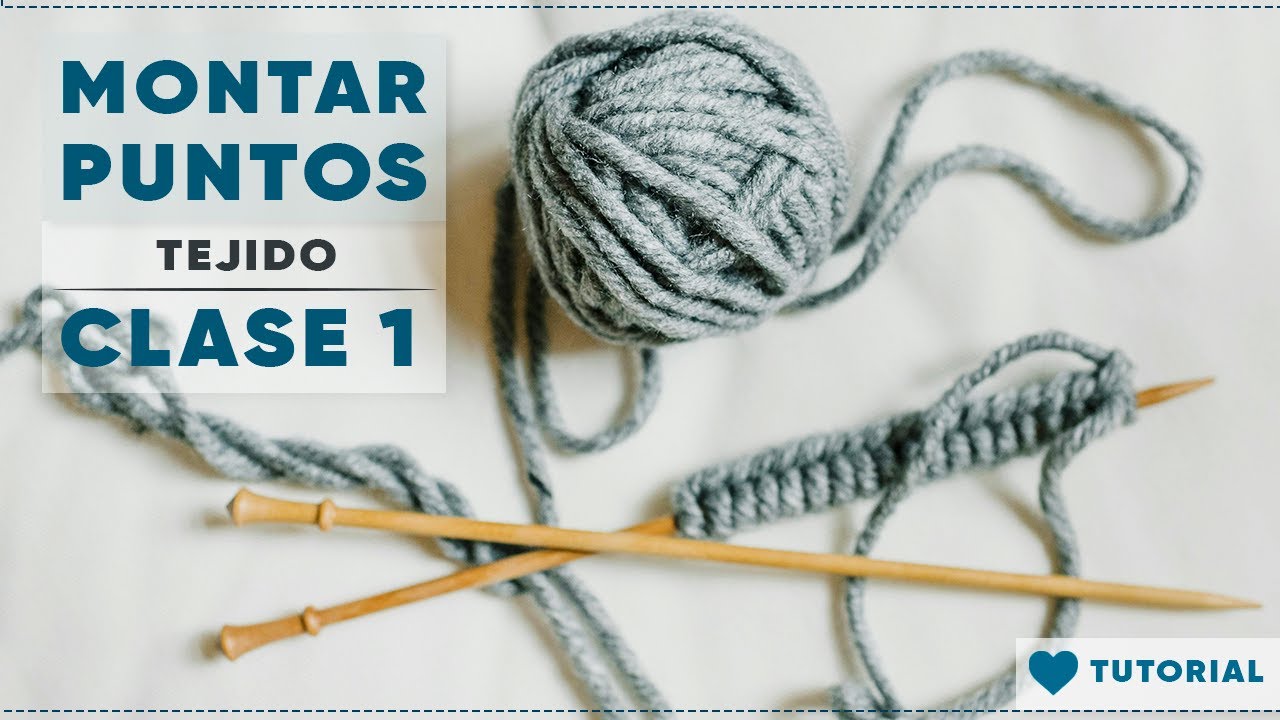 APRENDE A TEJER DE CERO/CÓMO MONTAR PUNTOS A DOS AGUJAS FÁCIL/TUTORIAL