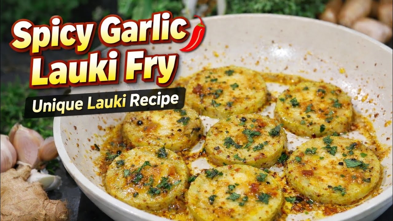 Spicy Garlic Lauki Fry | Unique Lauki Recipe #trending #cooking @FLAVOURSWITHISHITA04 