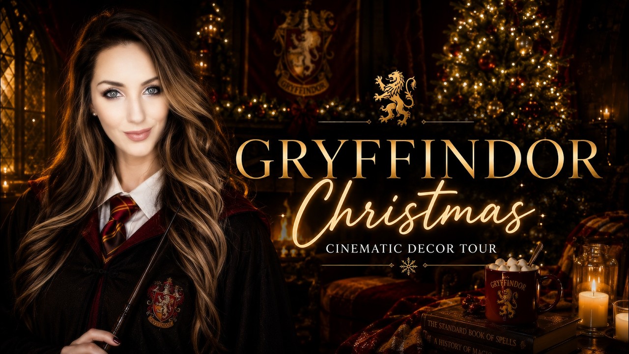 ЭПИЧЕСКИЙ РОЖДЕСТВЕНСКИЙ ТУР ПО ДЕКОРАЦИЯМ 2025 ГОДА!! 🎄 | Гостиная Гриффиндора + Рецепт сливочно...