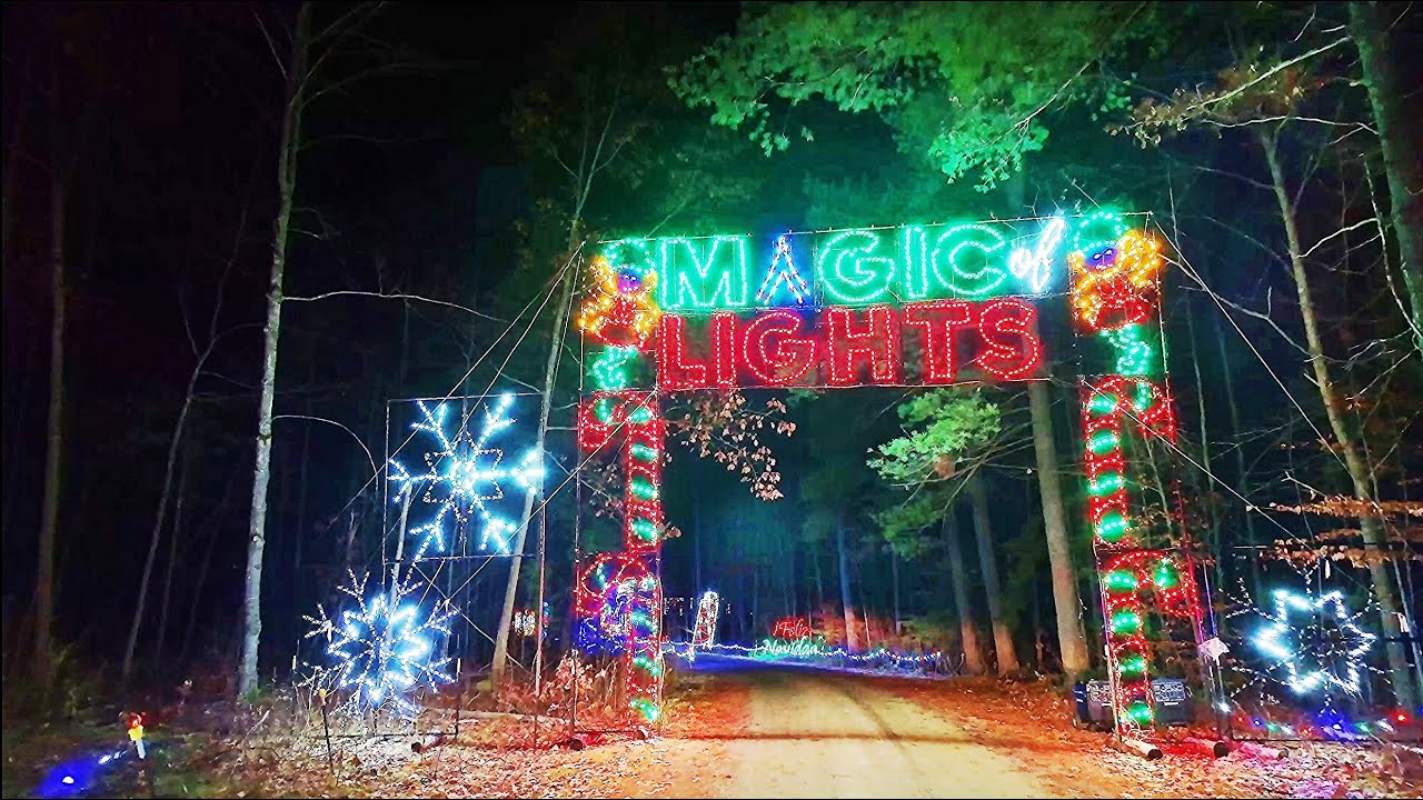 Christmas Lights Drive-Thru in Magic Forest 2025 Magic of Lights in Springwater Barrie Canada
