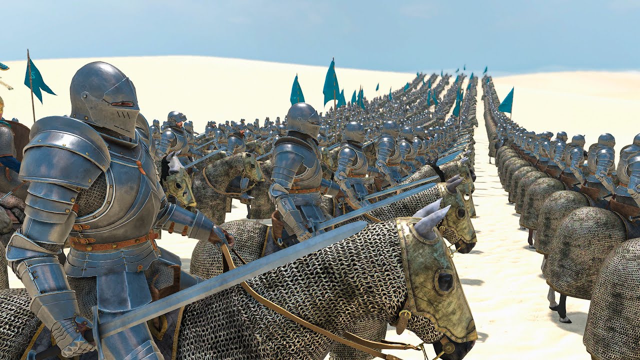 1000 Iron Cavalry vs 1000 Roman Legionaries – Massive Charge! | Mount & Blade 2