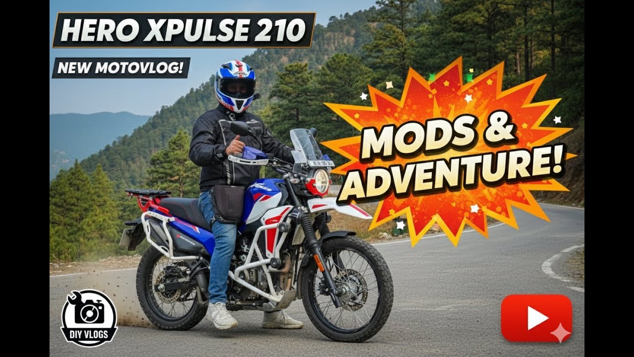First Vlog Xpulse 210 Mods — Full Accessories Breakdown (Crashguard, Lights, Saddle Stay & More)