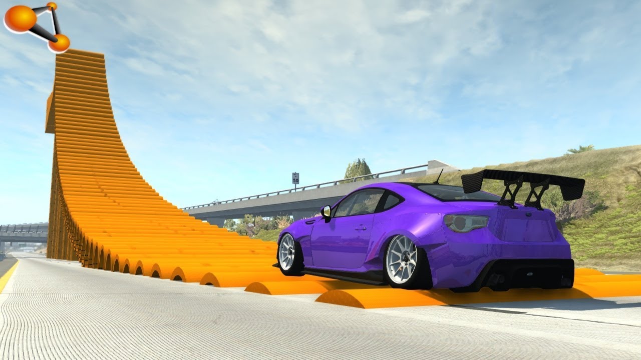 BeamNG.drive - Awesome Jumping On a Big Ramp