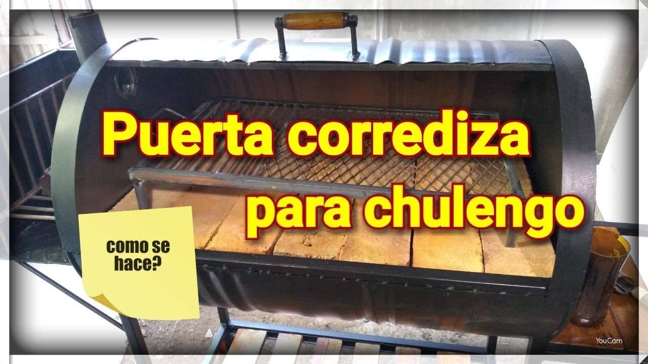 DIY Puerta CORREDIZA para CHULENGO , como se hace ? (sliding door grill)#locosxelasado