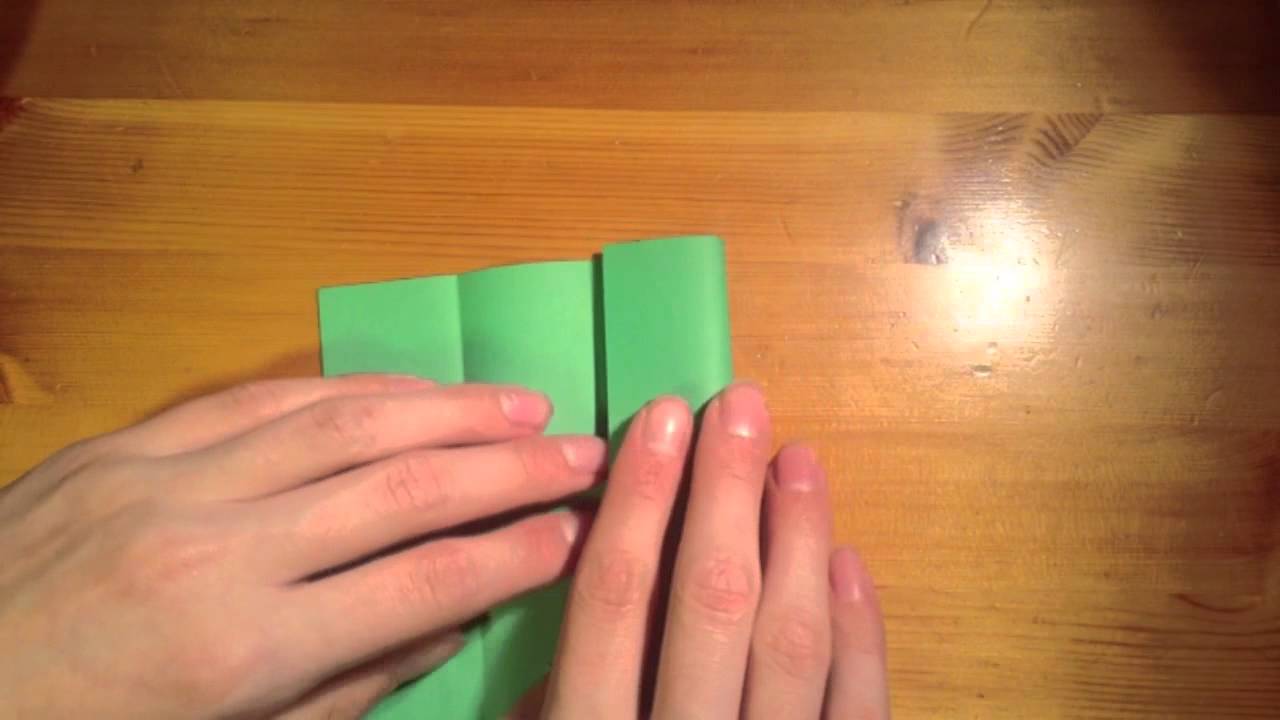 Papiertasche mit zwei F&auml;chern falten / Origami Tasche