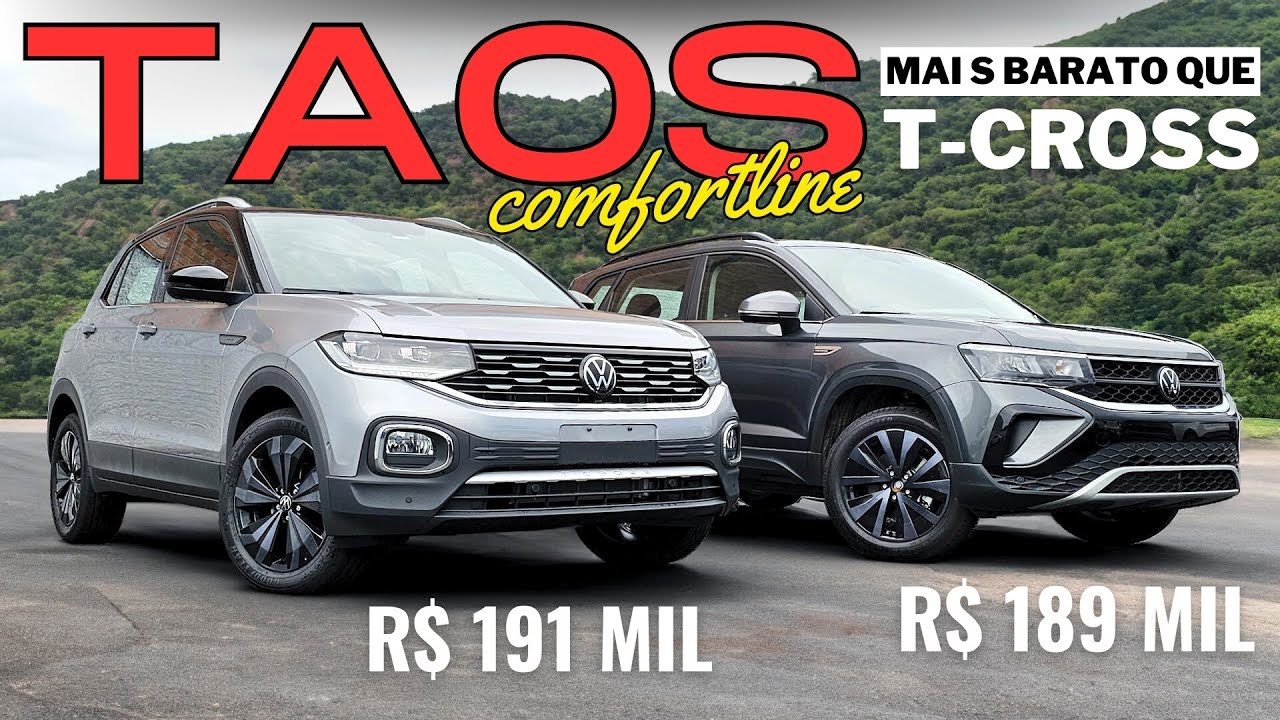 Taos Comfortline 2024 chegou com novidades! Desbancou o T-Cross Highline?