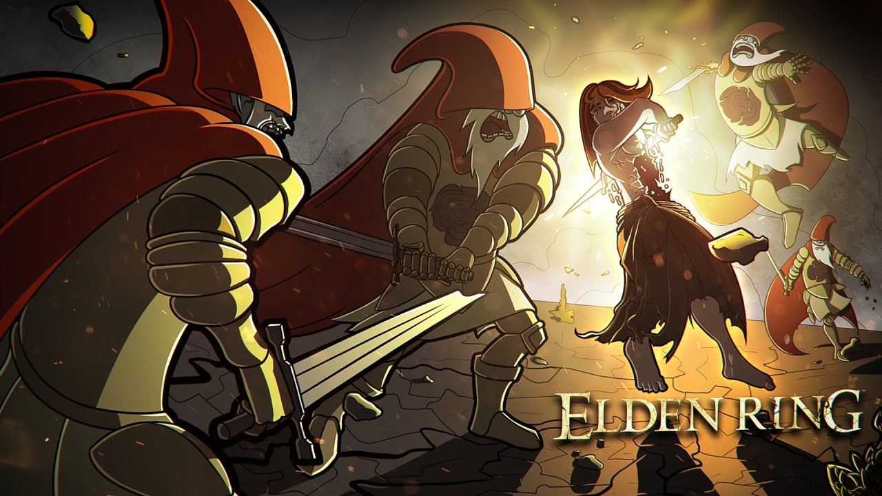 Смогут ли 4 игрока победить Elden Ring, играя за рыцаря-раба Гаэля?