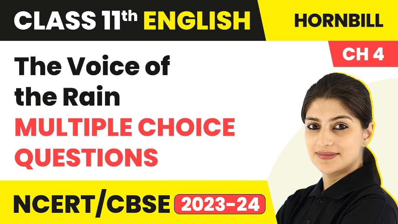 The Voice of the Rain MCQs | Class 11 English MCQs (20 Solved) | Hornbill Poem 3