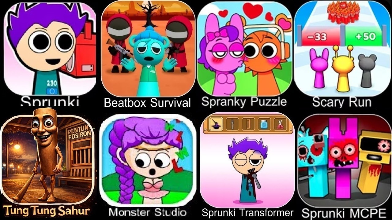 Sprunky World: SprankySurvival,Beat Duet,Scary Run,Spranky Transformer,Sprunky Run, KPOP