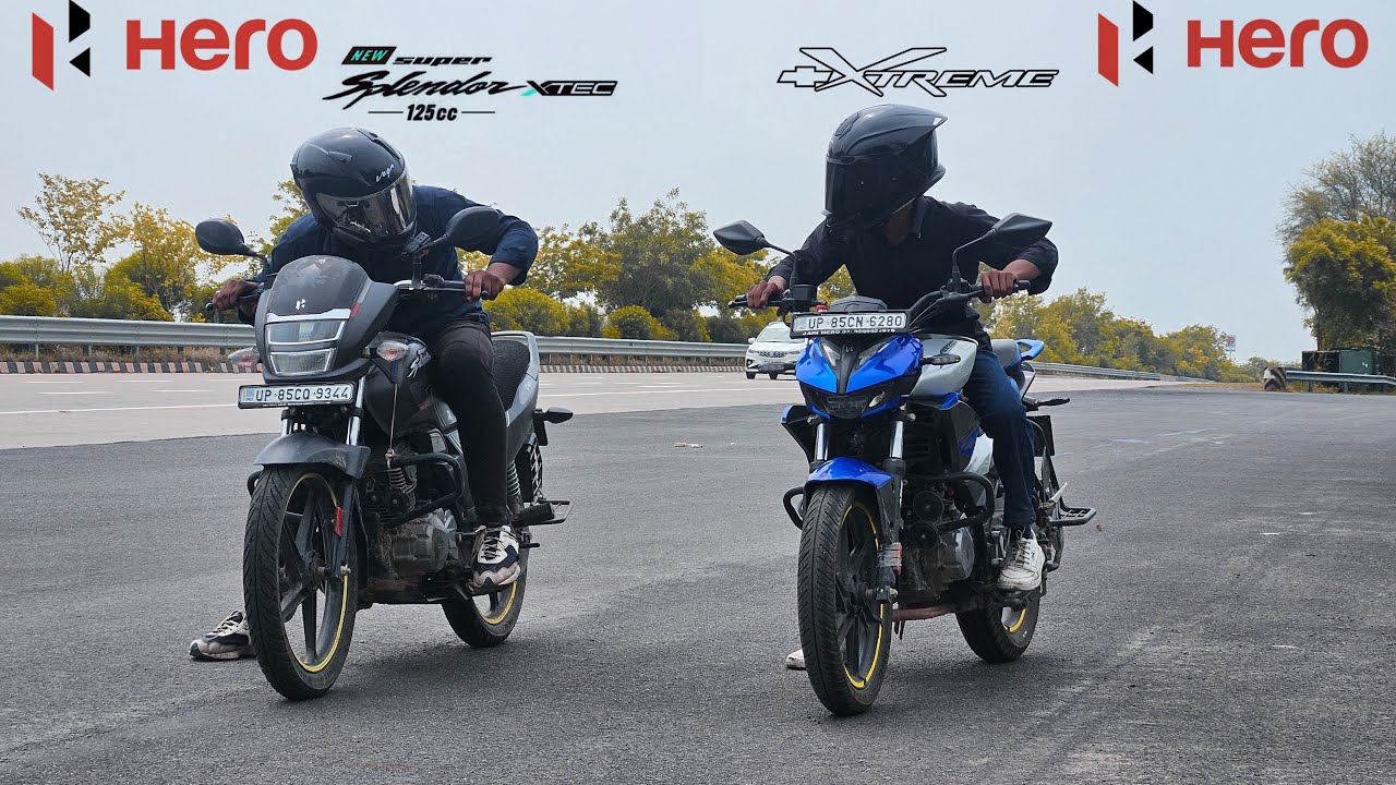 HERO XTREME 125 VS HERO SUPER SPLENDOR XTEC 125 || DRAG RACE || @DRAGGER_JATIN