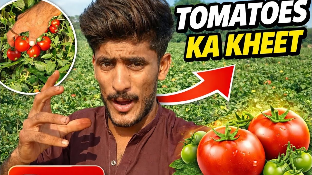 Aaj Main Apko Hamare Gaon Ka Khubsurat Tamater Ka Kheet Dikhaonga 