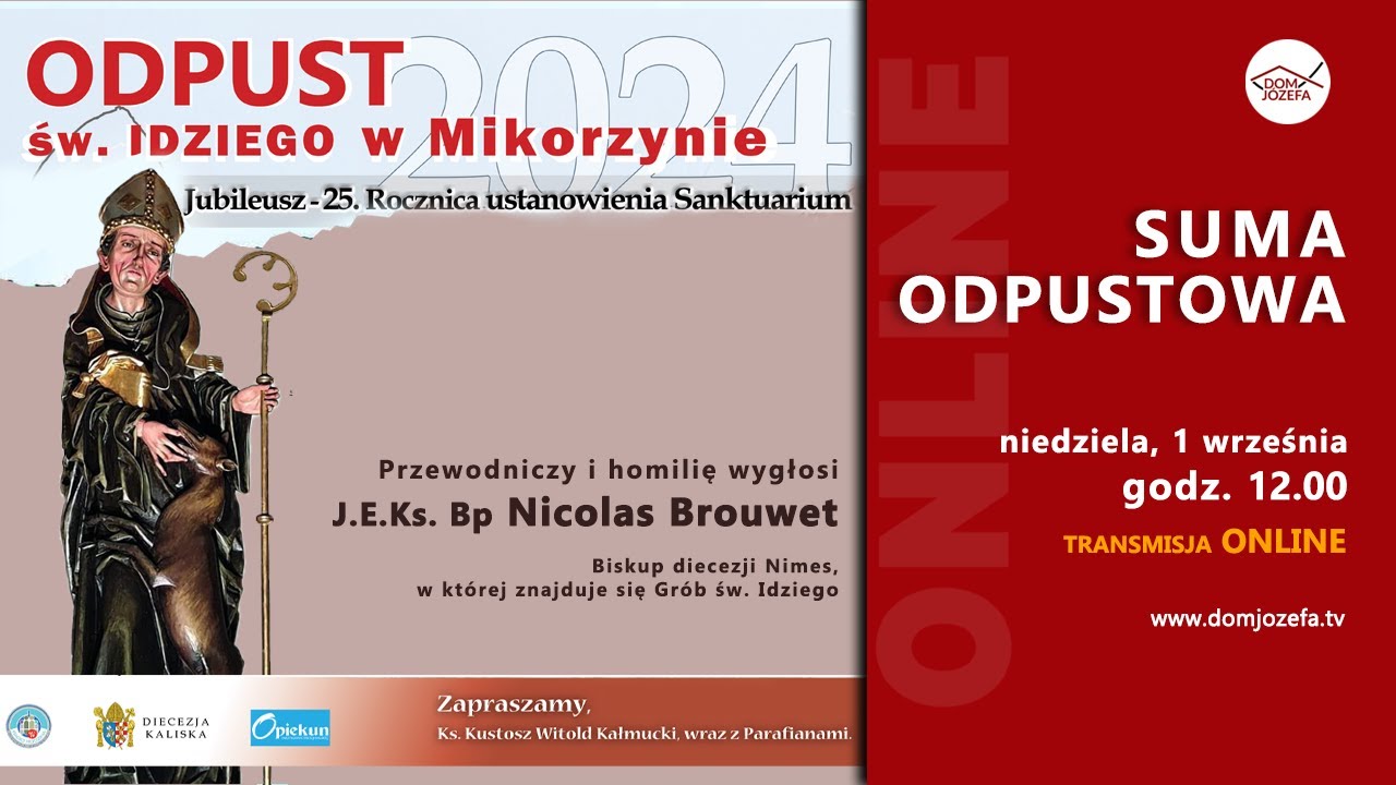 Uroczystości Odpustowe do Sanktuarium Św. Idziego w Mikorzynie – Suma odpustowa 2024