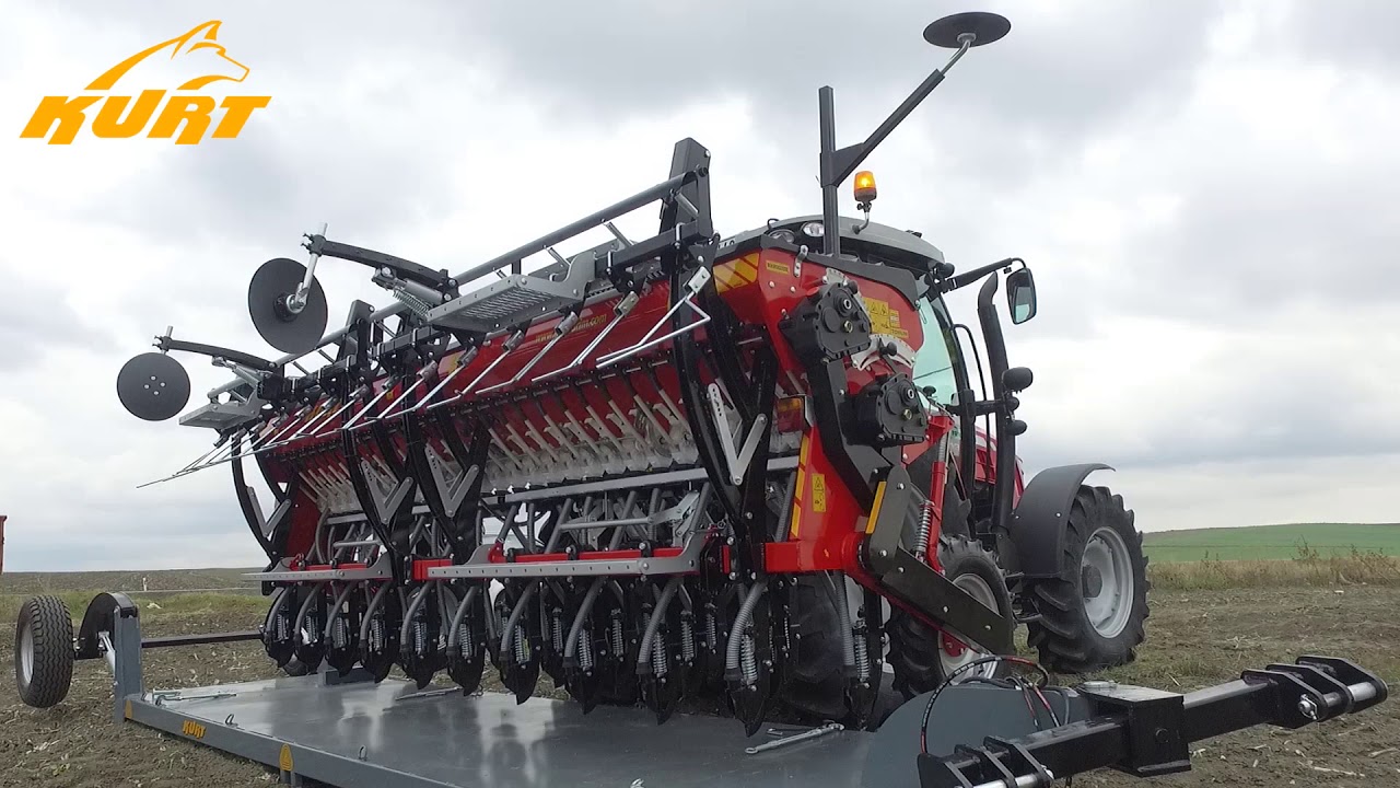 29 Rows 4 Meter Universal Seed Drill  With Micro Granule Fertilizer System  With Carrying Platform