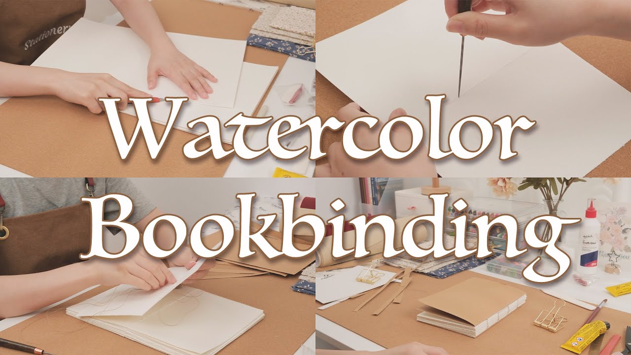 My FIRST DIY Watercolor Bookbinding | How To Make a Watercolor Sketchbook