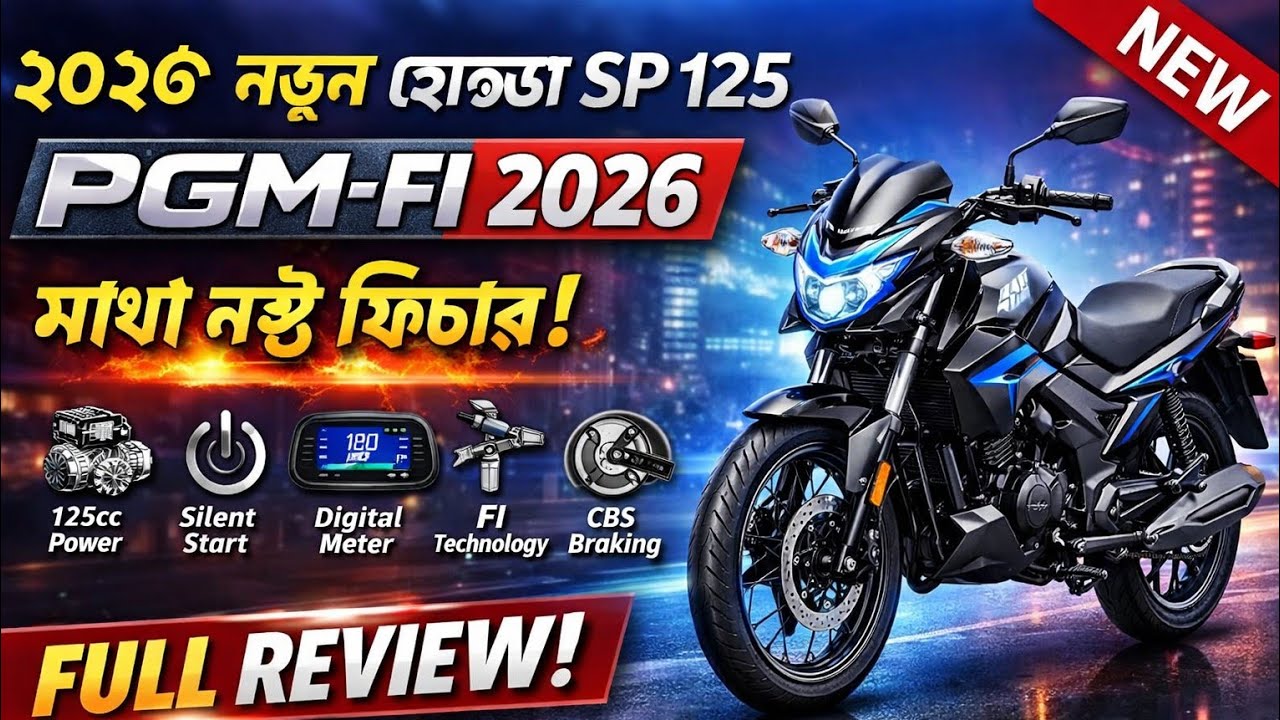 2026 New Honda SP125 PGM-FI Full Review | Notun Technology & Features | Honda SP125 2026 BD