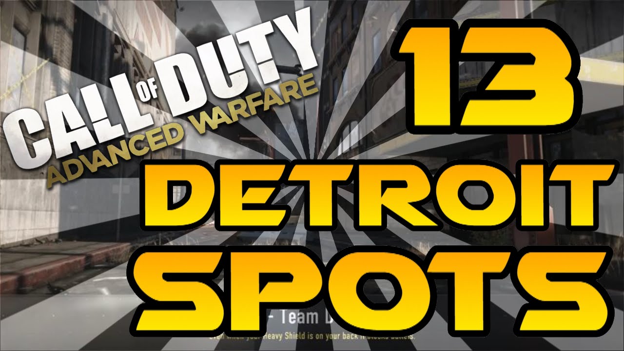 13 Detroit Spots & Glitches! - Advanced Warfare (Lines of Sight, Jumps, Infected & Hiding Spots)