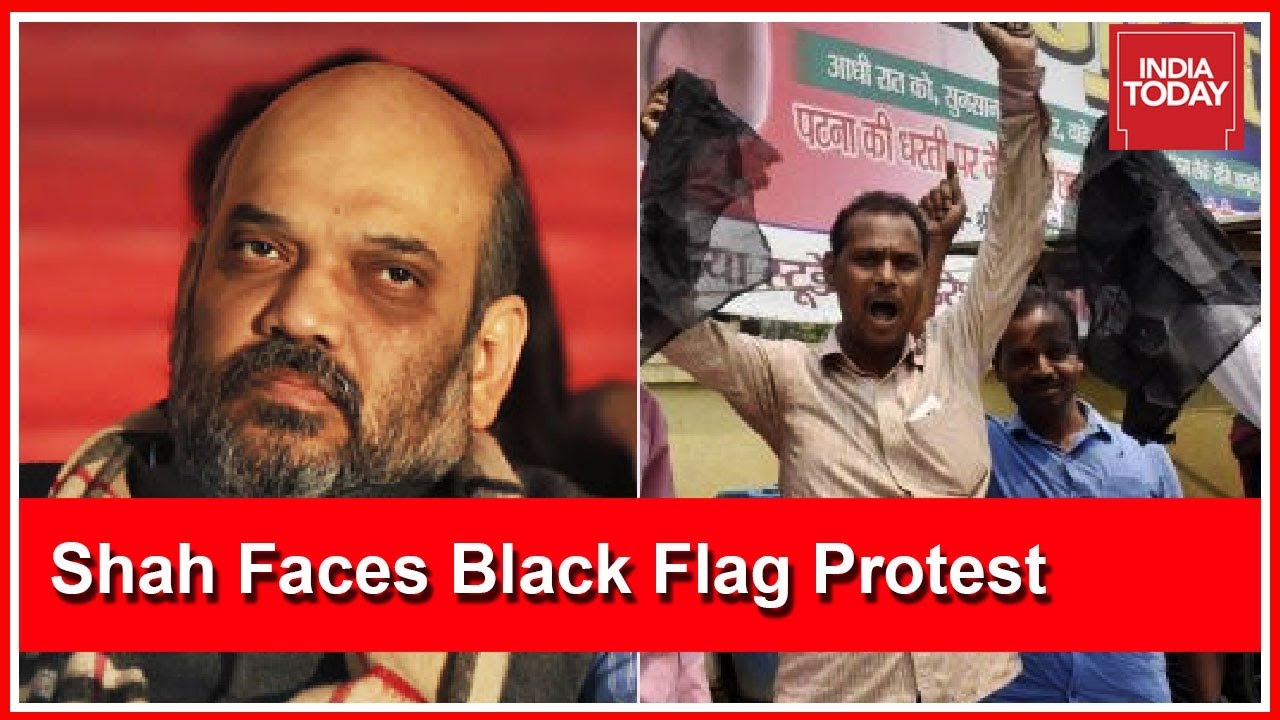 Amit Shah Faces Black Flag Protest By Karni Sena Over SC/ST Atrocities Act