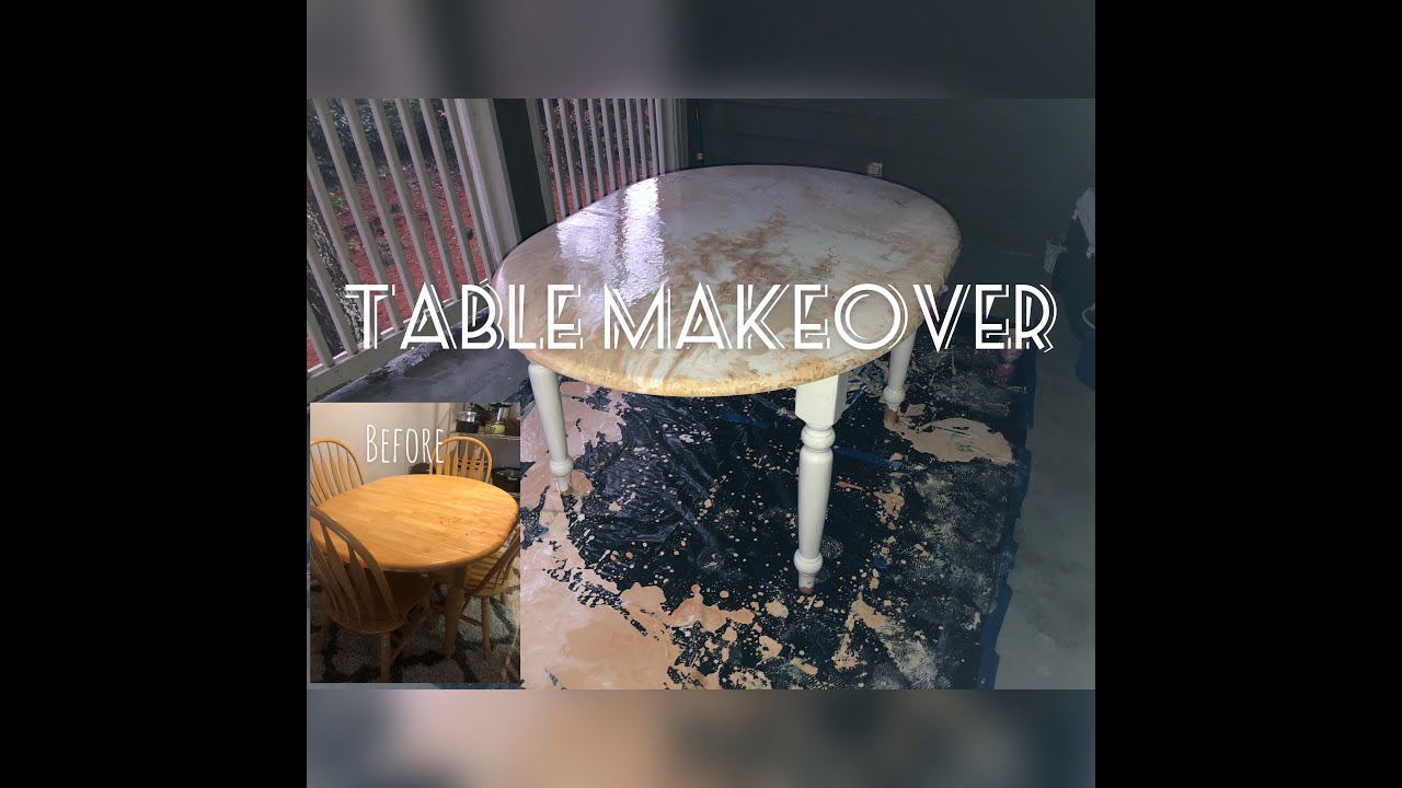DIY Table Makeover: Marble Edition #furniture #paint #diy