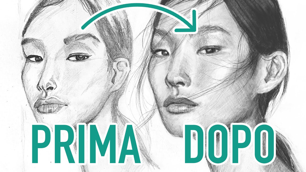 Che cambiamento! 😱 CORREGGO I VOSTRI DISEGNI 3! Tutorial Ritratto Come disegnare un volto orientale