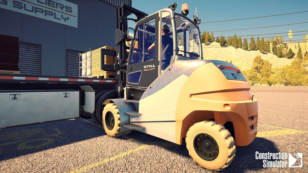 Loading flatbed with Still forklift 🚧 Construction Simulator
