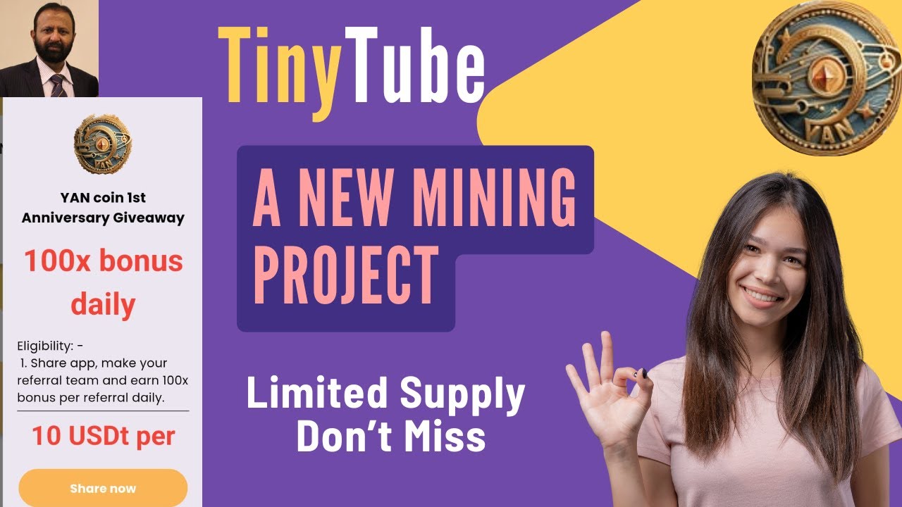 TinyTube App. | A New Mining Project | Limited Supply |  Join Now, Step By Step Guide |