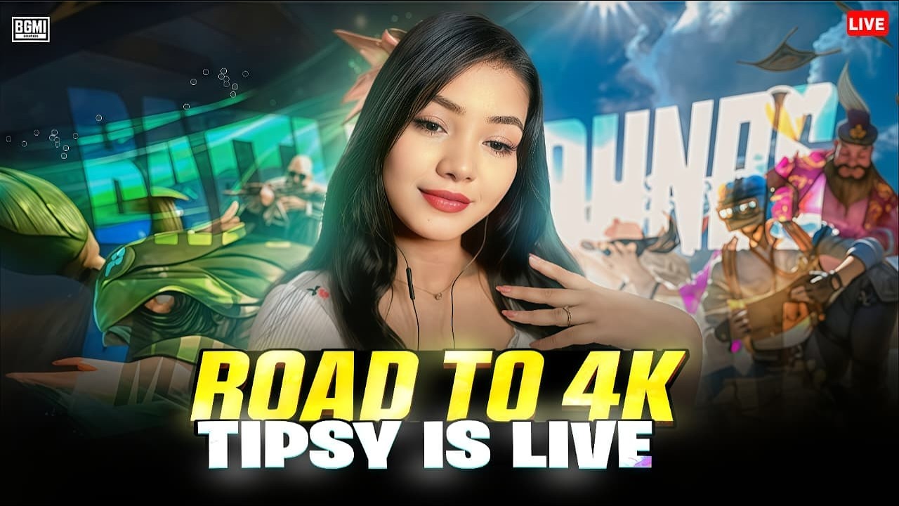 AGGRESSIVE RUSH GAMEPLAY 😋💗| ROAD TO 4K || FACECAM W TIPU🩷 || #bgmilive #girlgamer #short