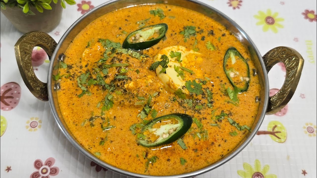 Egg Tikka Malai Curry