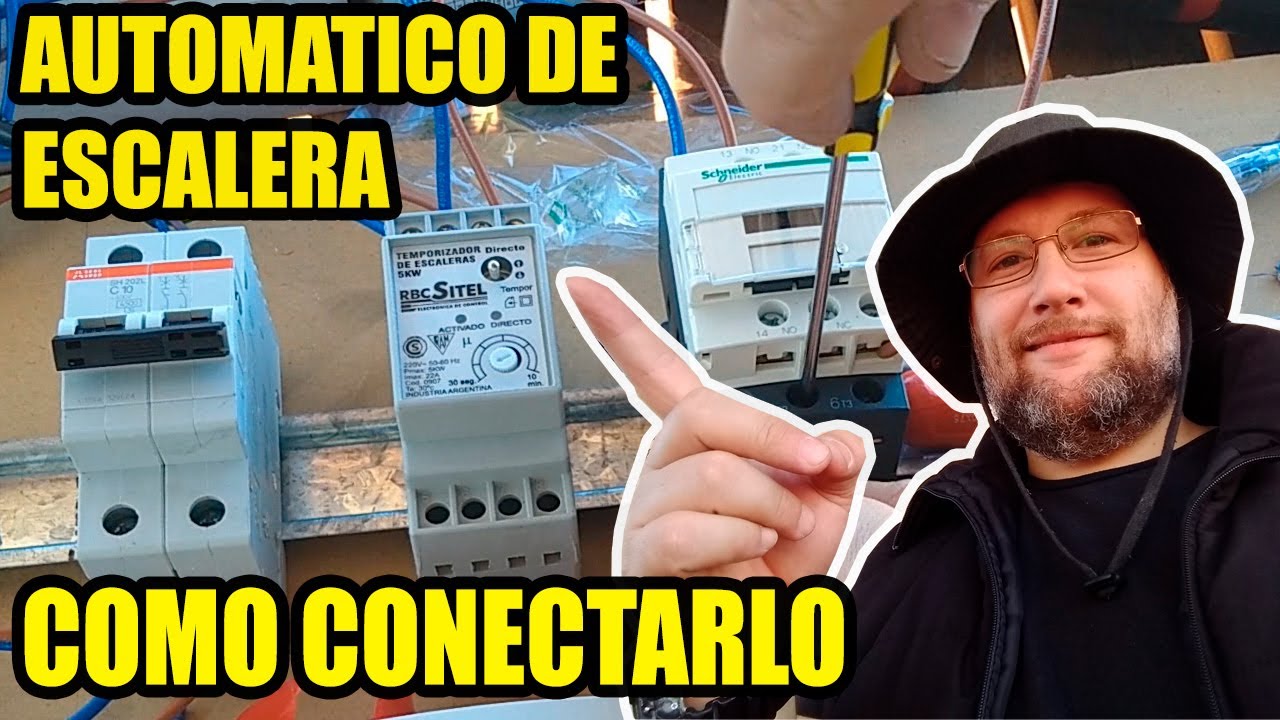 TEMPORIZADOR DE ESCALERA con contactor. Electricidad.