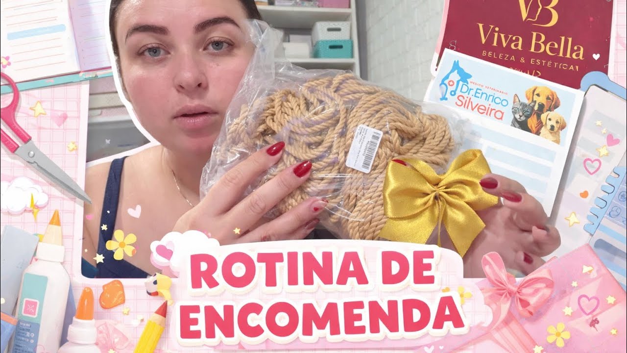 INICIANDO A SEMANA, VOU FAZER 100 SACOLAS, 200 LAÇOS E 100 CARTÃO DE VACINA PET, BORA INICIAR TUDO 