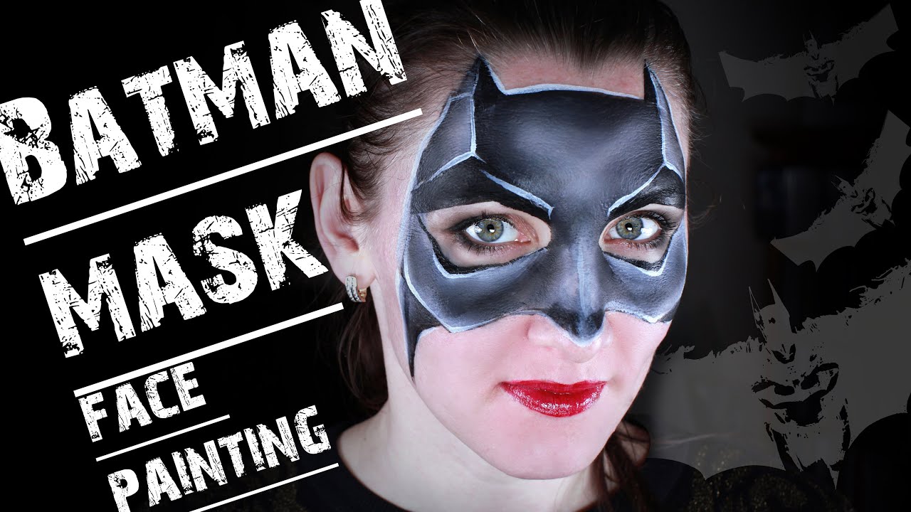 Easy and fast Batman mask face painting!
