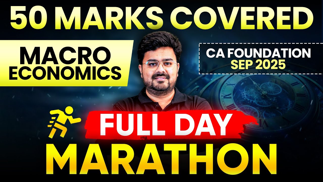 📊Full Day Marathon - Macro Economics: CH 6,8 & 9 | CA Foundation Sep'25 | CA Aditya Sharma
