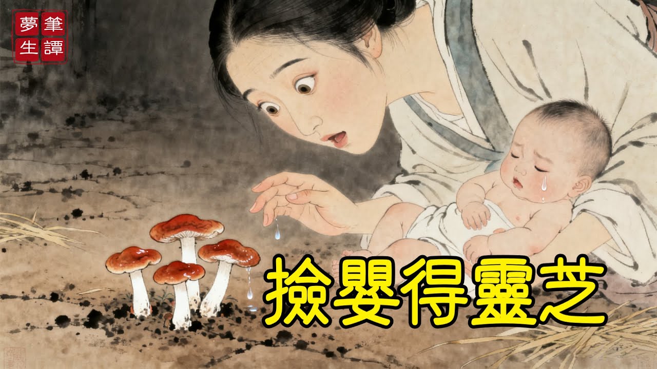 掃把星寡婦撿回個快凍僵的棄嬰，全村唾棄！嬰兒夜夜啼哭，眼淚落在地上竟長出能治百病的靈芝！#故事#民間傳說#奇遇#報恩#原創故事
