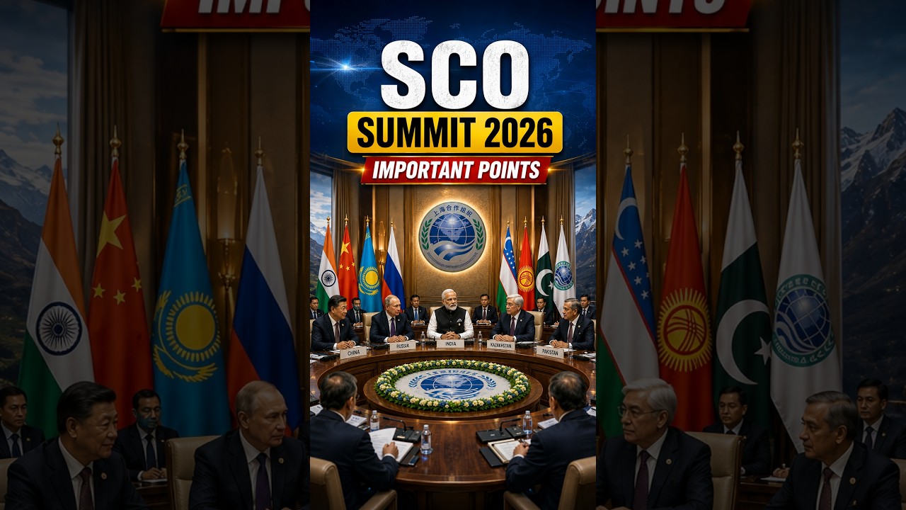 SCO Summit 2026 | SCO Summit Important Questions | Current Affairs  #Shorts #Summits #SCO