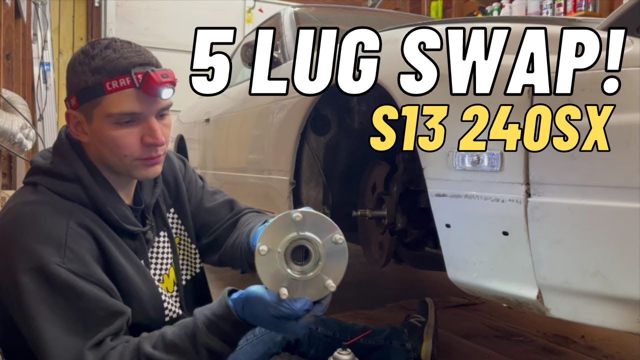 Installing 5 lug hubs on my 240sx