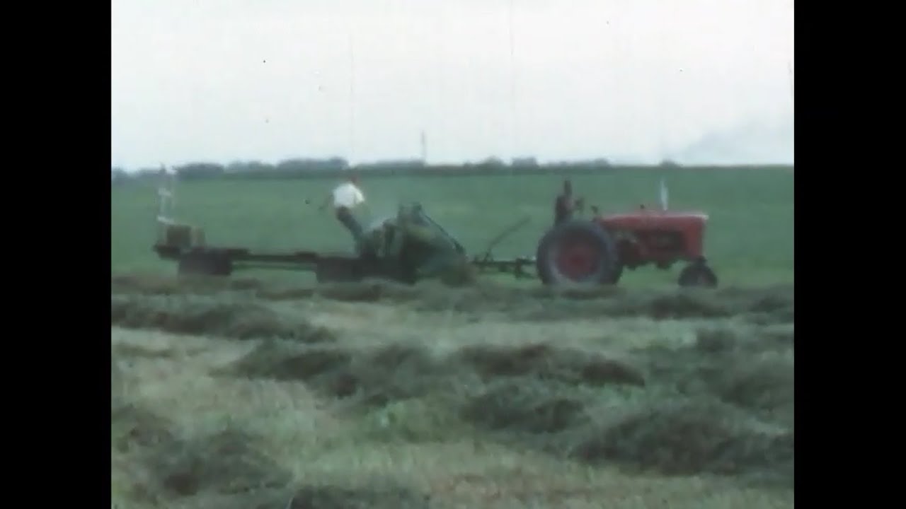 Vintage Farming Movies: Baling Hay and Using Hay Fork with IH Equipment