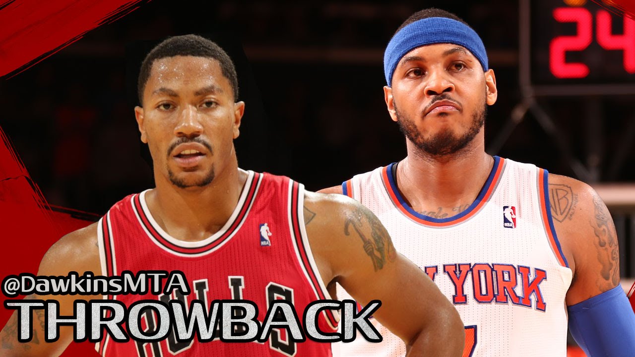 Derrick Rose vs Carmelo Anthony Full Highlights 2012.04.08 Bulls at Knicks - 43 For Melo, Clutch!