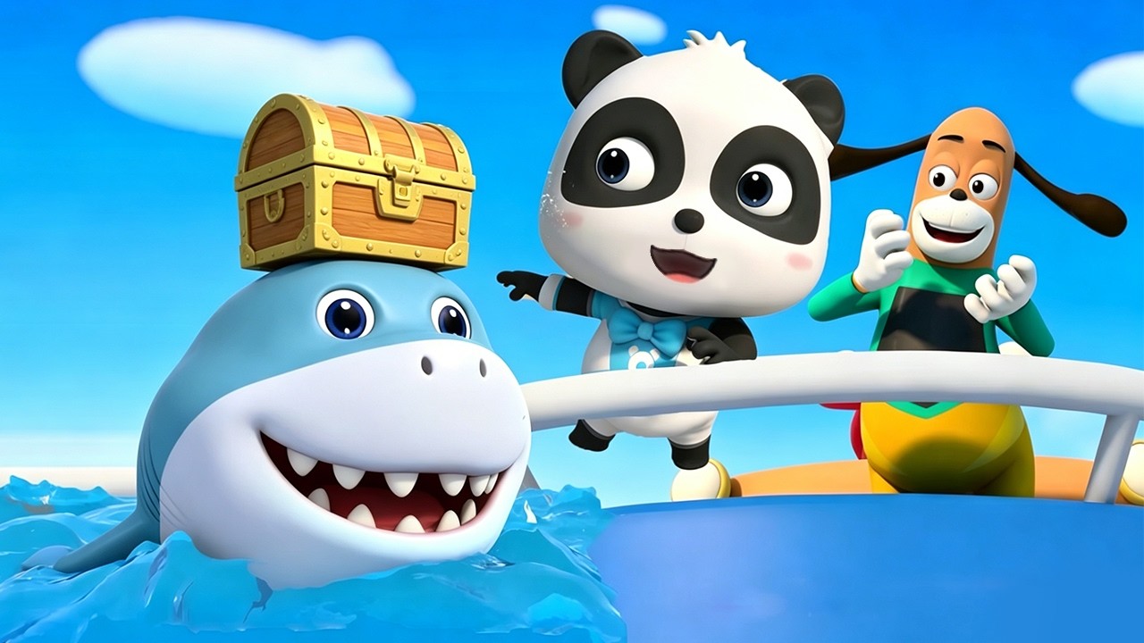 Baby Shark's Chasing Baby Panda | Super Panda Rescue Team | Kids Pretend Play | BabyBus Song