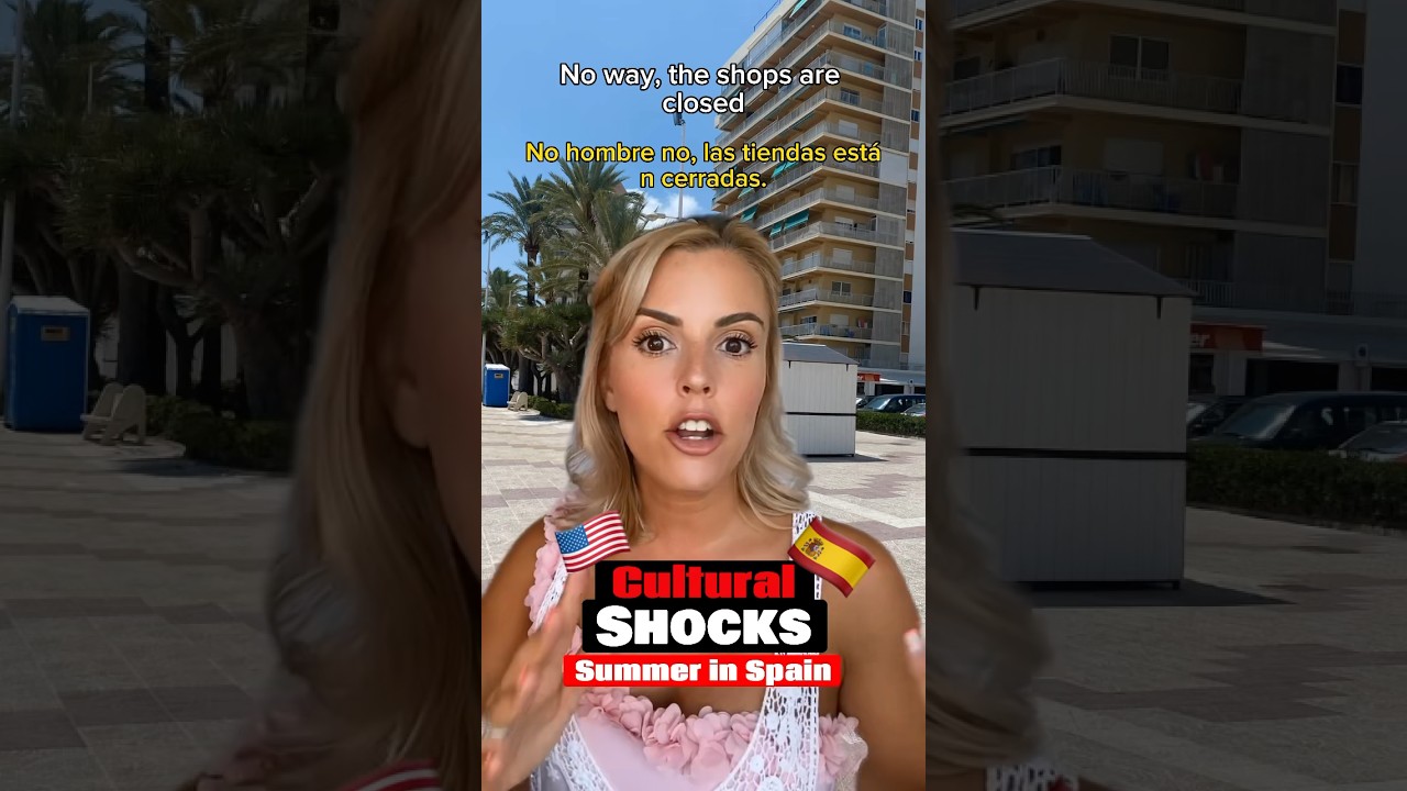 An American in Spain 🇺🇸🇪🇸 #culturalshocks #americaninspain #comedy #stereotypes #spain #travel