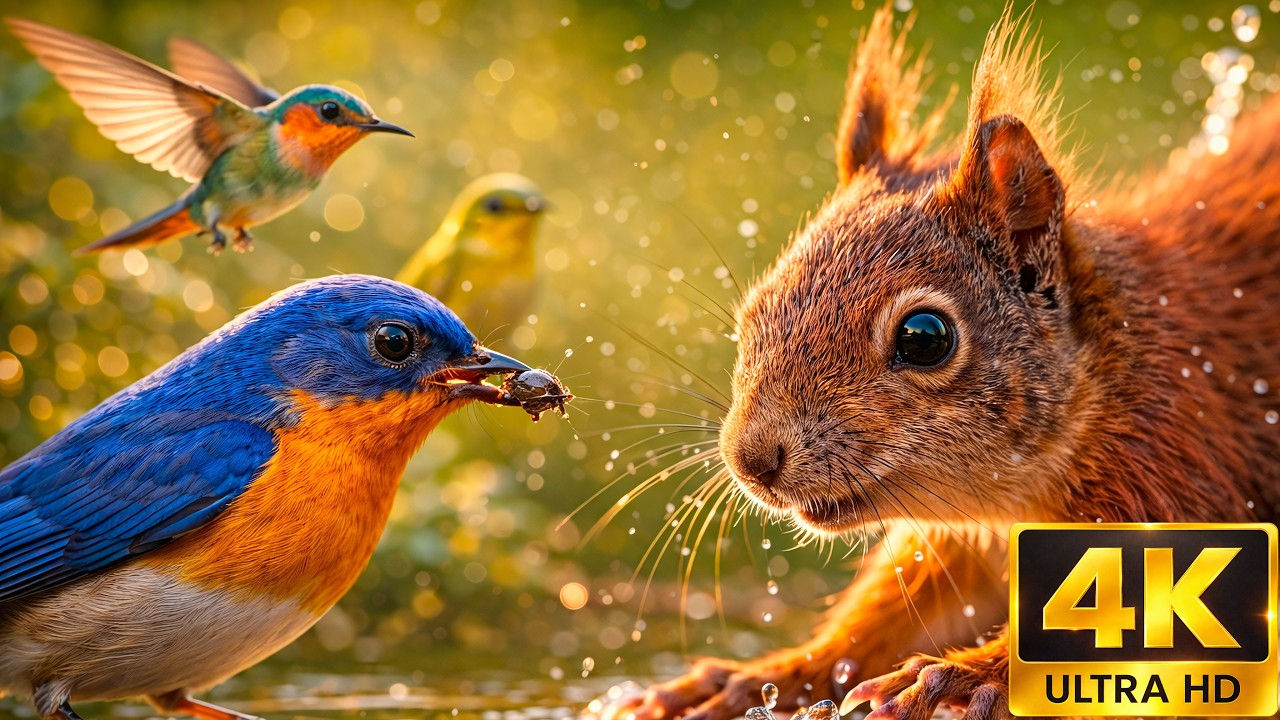 CAT TV NO ADS 😺 Birds & Squirrels 🐦🐿️ Videos for Cats to Watch 4K