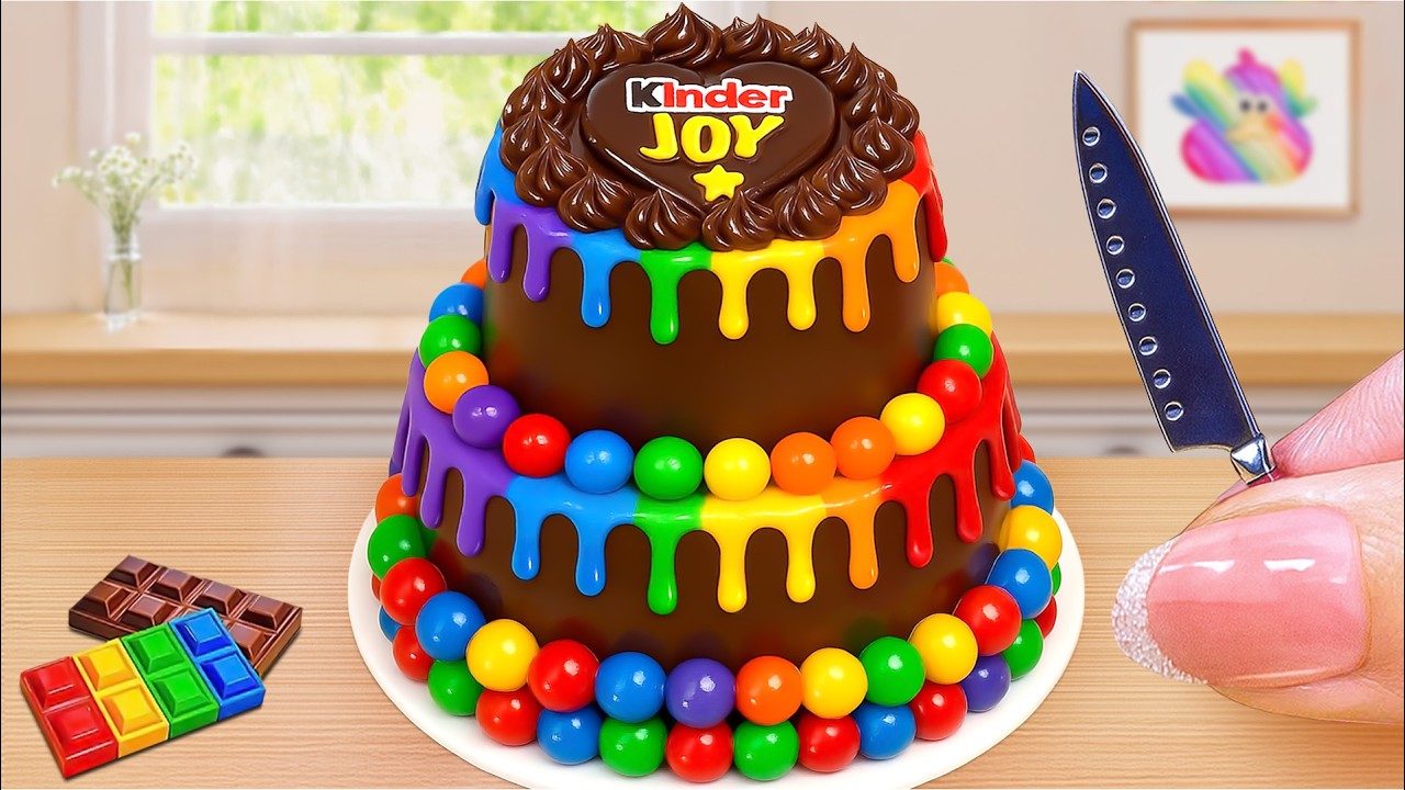 Mini Rainbow Cake Decorating 🌈✨ | Stunning Rainbow Chocolate Cake Recipes | Gwen Mini Cakes