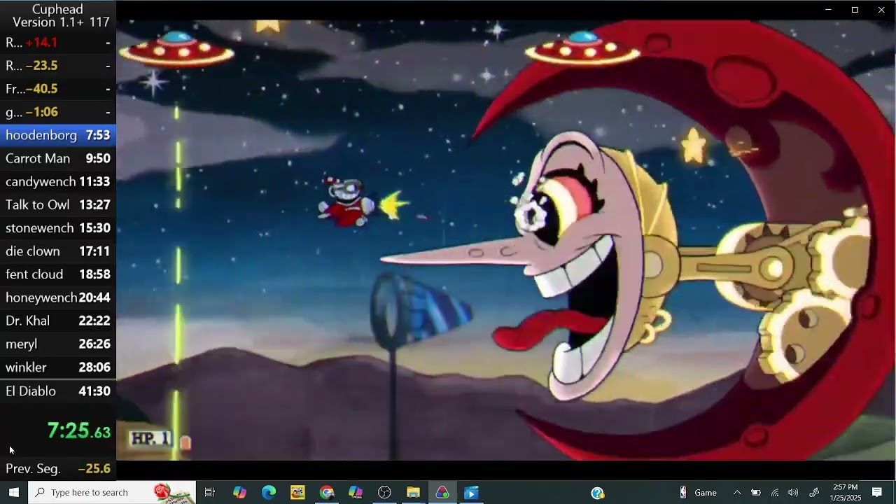 man plays cuphead as cuphead