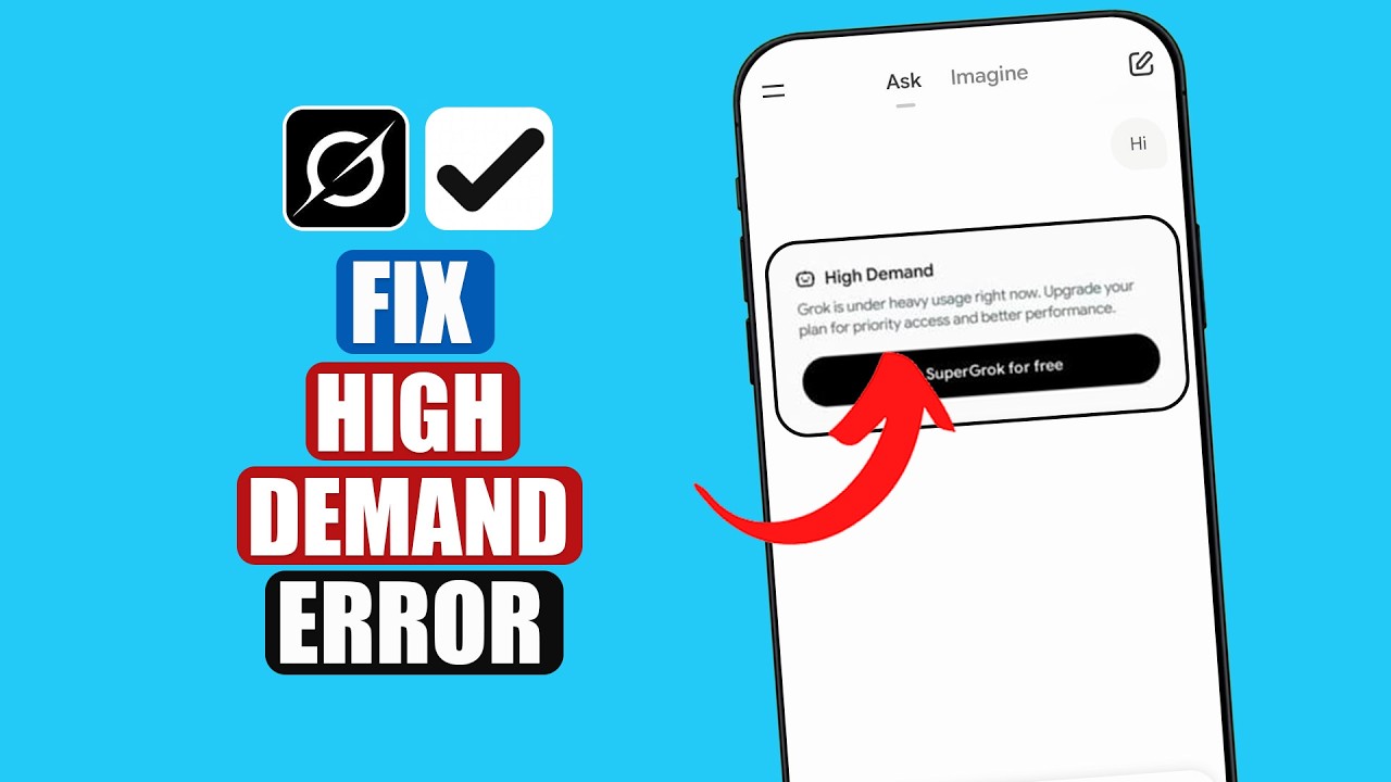 Как исправить ошибку &laquo;High demand&raquo; в Grok | Grok не работает из-за высокой нагрузки? Вот решение