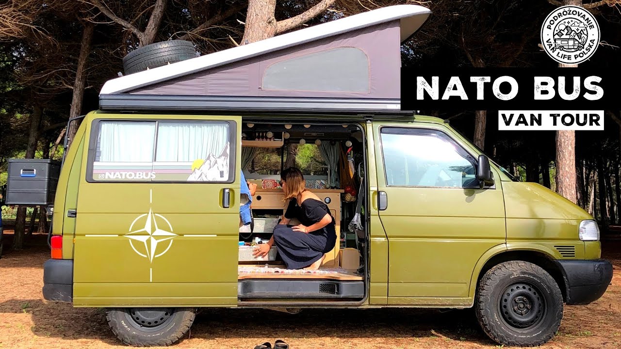 Wojskowy bus sił NATO przerobiony na KAMPERA 📡🌎 Volkswagen T4 #VANTOUR