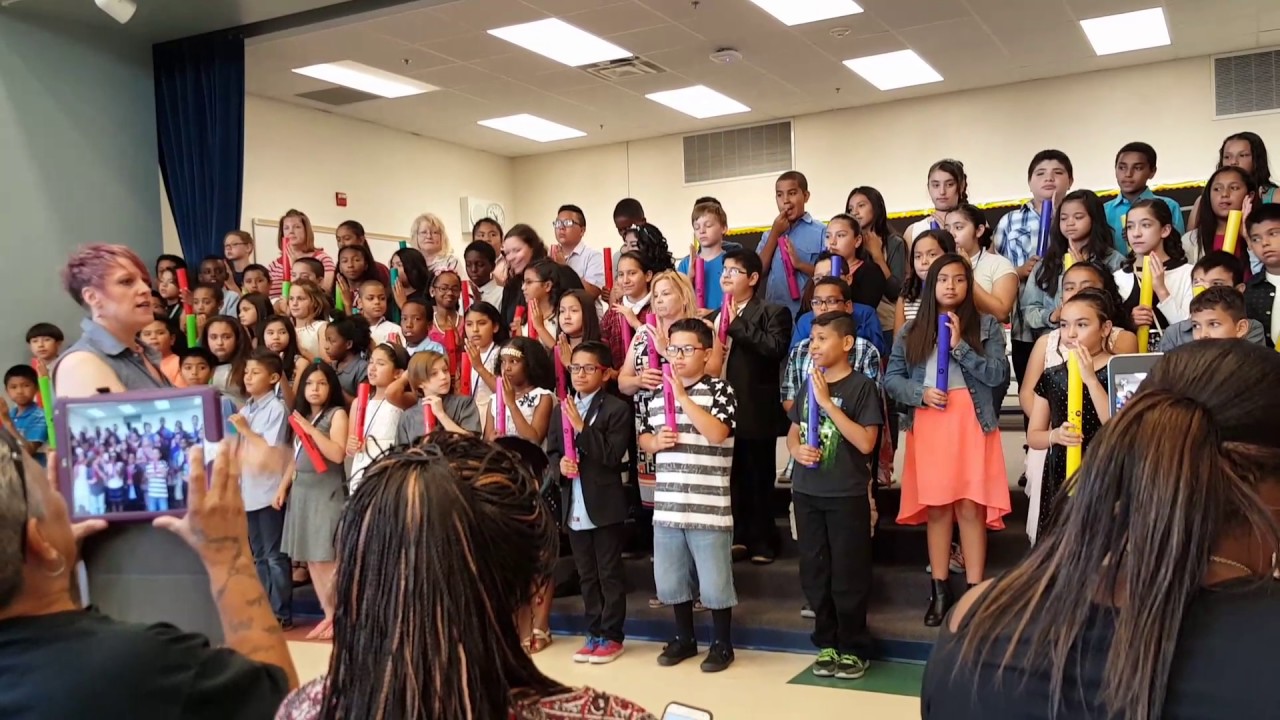 Thiriot elementary school Splash of blue boomwhacker piece