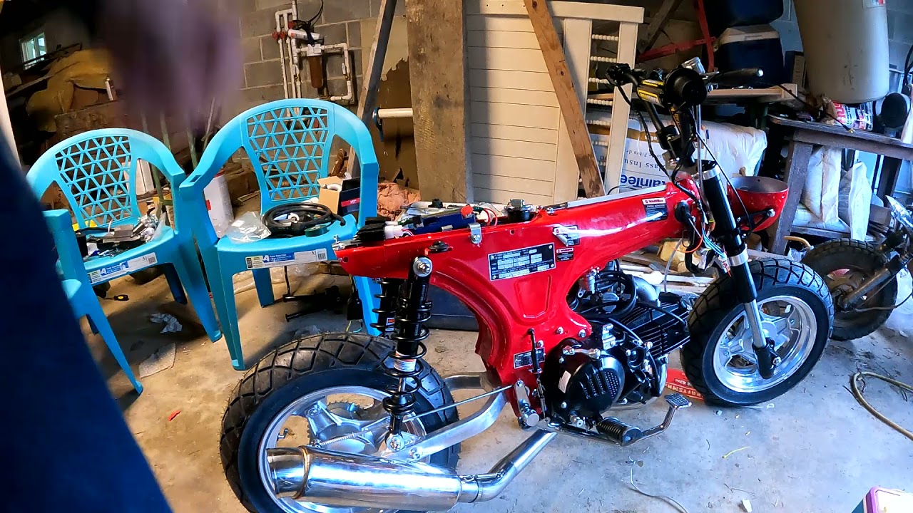 212cc motor swapped to ct70 first start